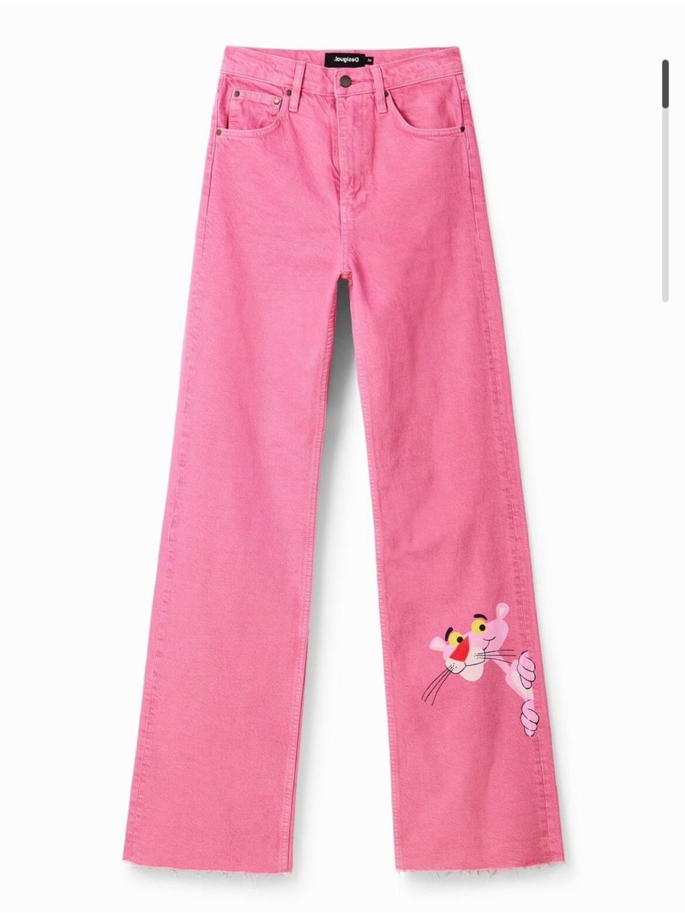 NWT - DESIGUAL - Pink Panther Wide Leg Jeans